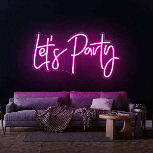 Let's Party Neon Sign