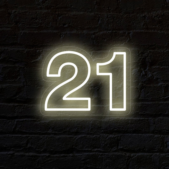 21 Neon Sign