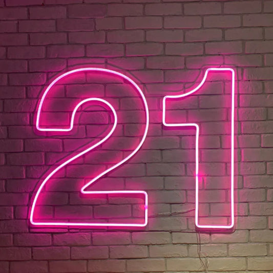 21 Neon Sign